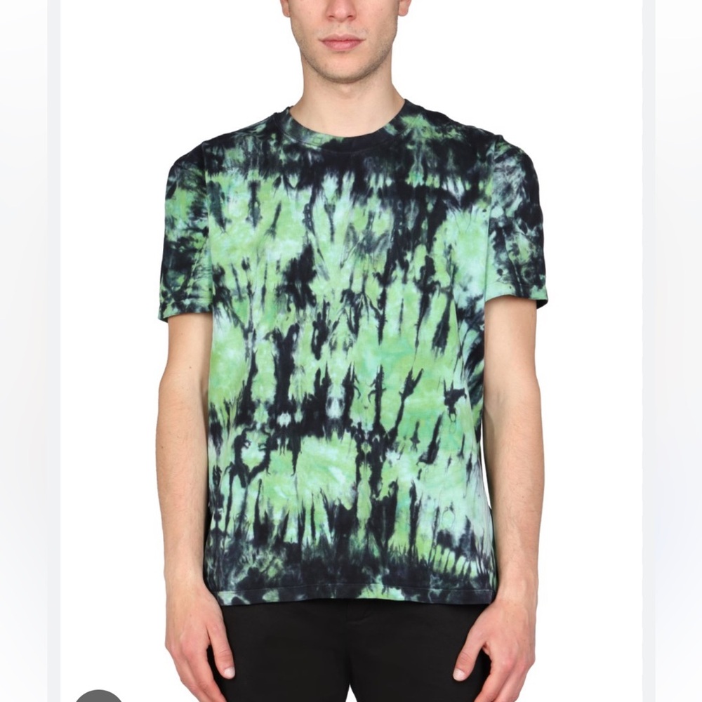 NWOT Ami Paris unisex green cotton tie dye t shirt, Men’s XS/ Women’s S